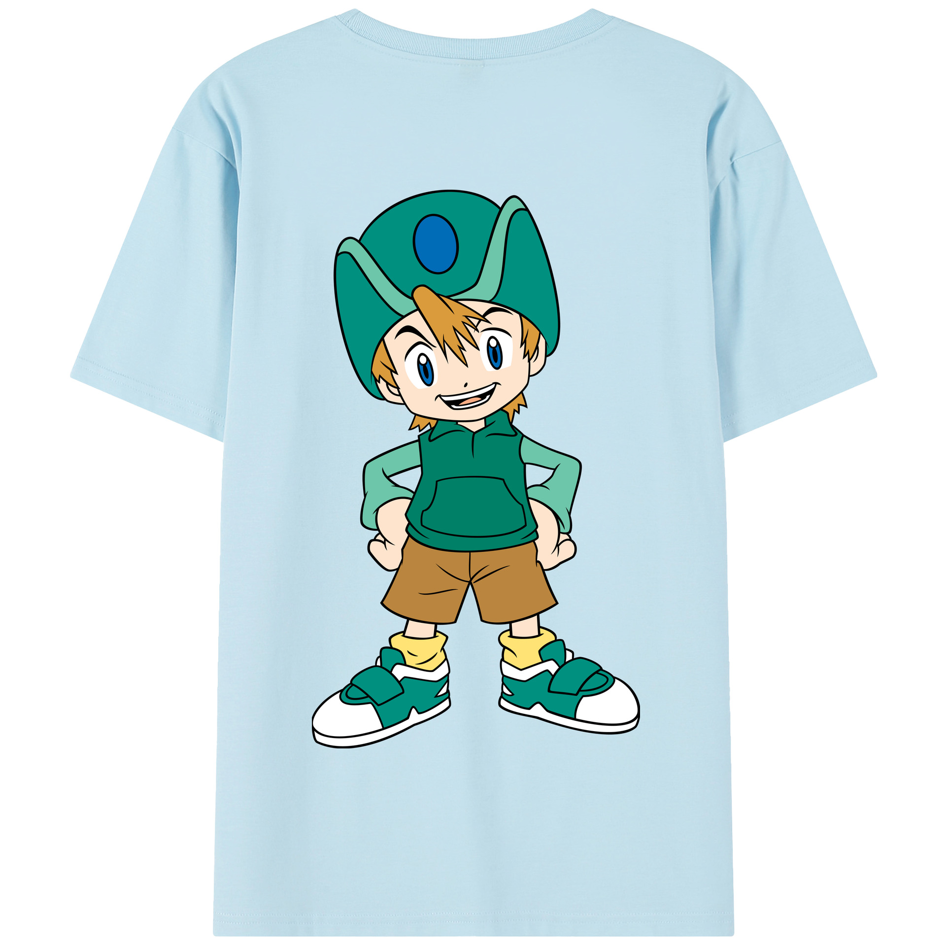 （画像用） Digimon デジタルモンスター/デジモン 綿100％半袖Tシャツ（背面プリント）
